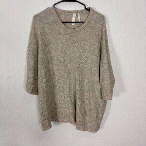 Ischiko Light Brown Wool Blend Pullover Sweater Size 2